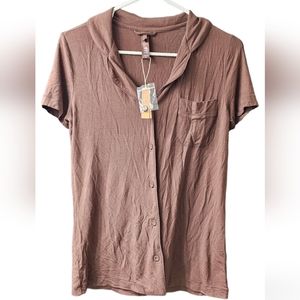 NWT SKIMS Camel Soft Lounge Short Sleeve Size XXS